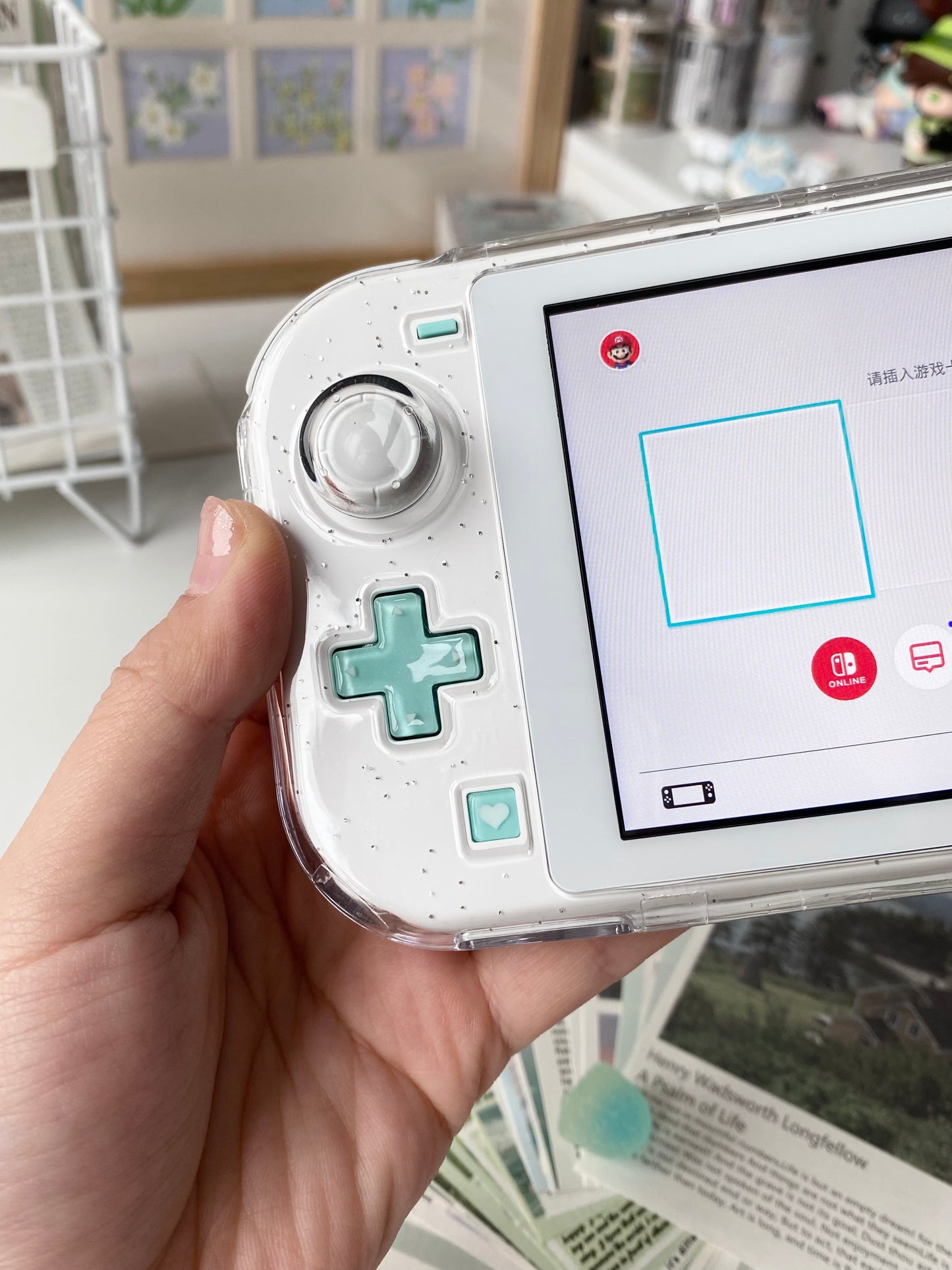 Custom Switch Lite – Mint Candy (Pastel Edition)