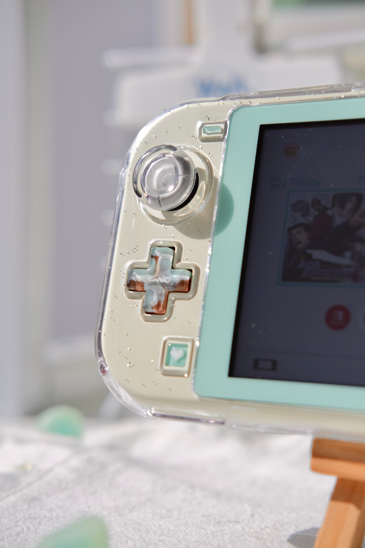 Mint Chocolate Resin Buttons for Switch Lite