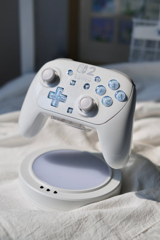 Blue Glitter Resin Buttons for Switch Pro 2