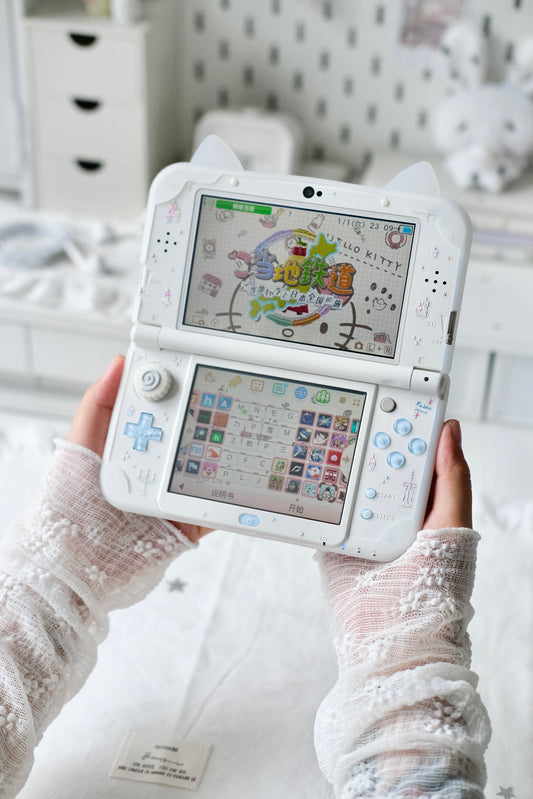 Blue Crystal Wing & Star Buttons for New Nintendo 3DS XL