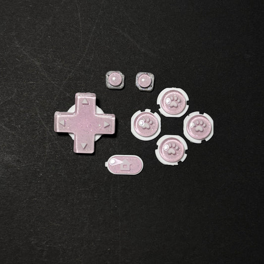 Pink Paw Resin Buttons for New 3DS