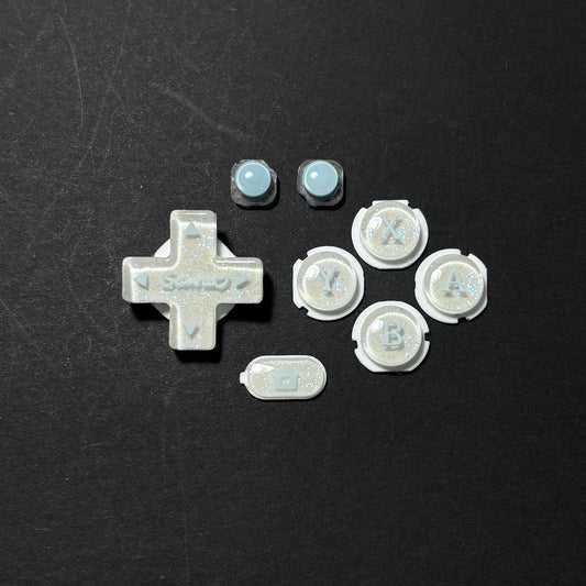 Icy Milk Resin Buttons for New 3DS XL