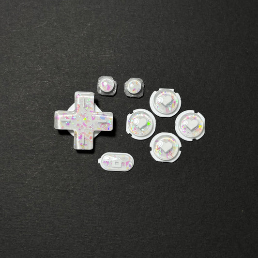 Iridescent White Resin Buttons for New 3DS XL