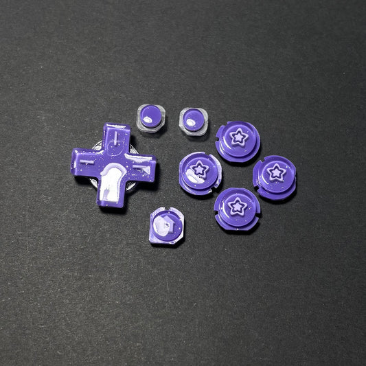 Pearlescent Purple Star Resin Buttons for New Nintendo 2DS XL