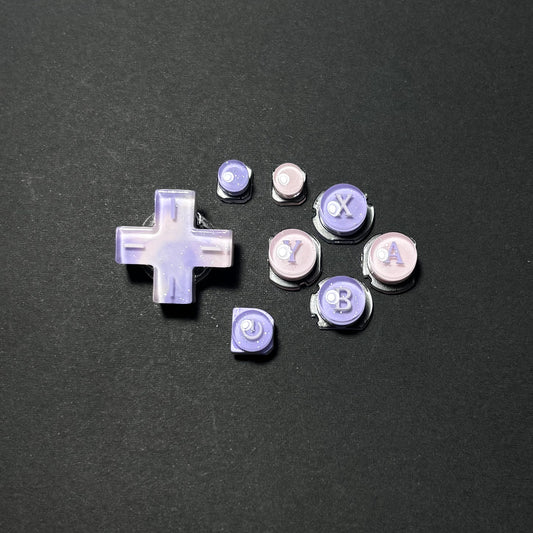 Pearlescent Pink Purple Resin Buttons for Nintendo 2DS