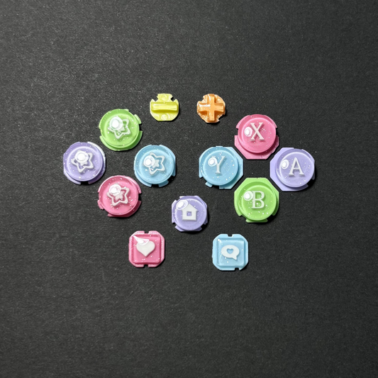 Rainbow Glitter Star Buttons for Nintendo Switch 2