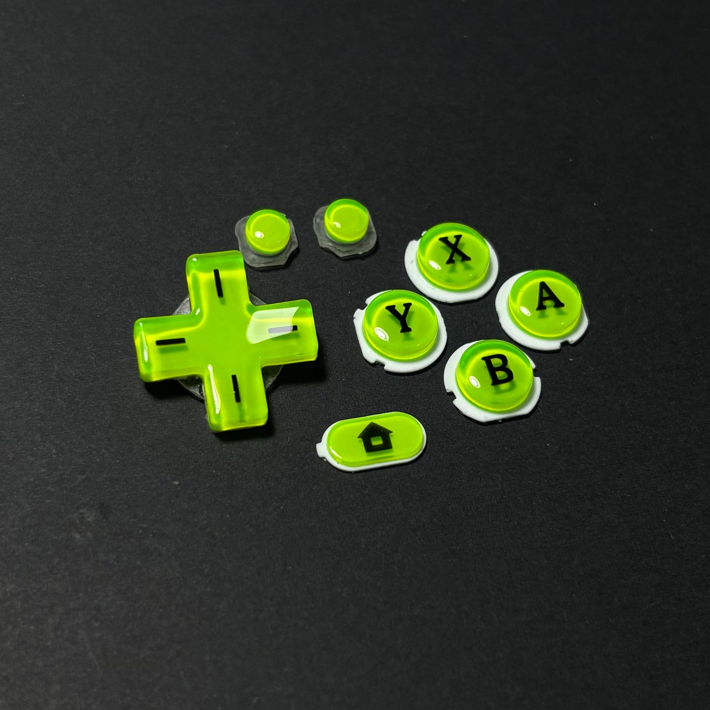 Clear Neon Green Buttons for New Nintendo 3DS XL