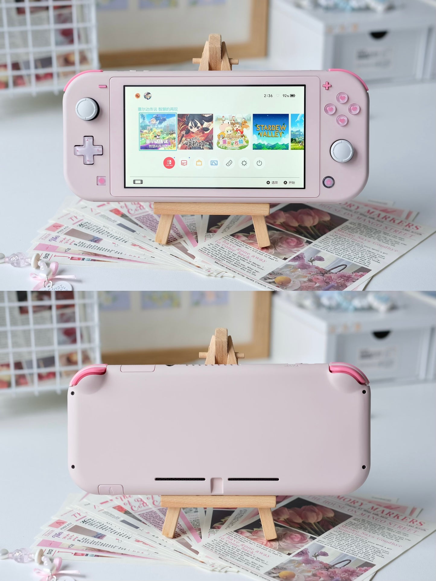 Blush Heart Custom Nintendo Switch Lite