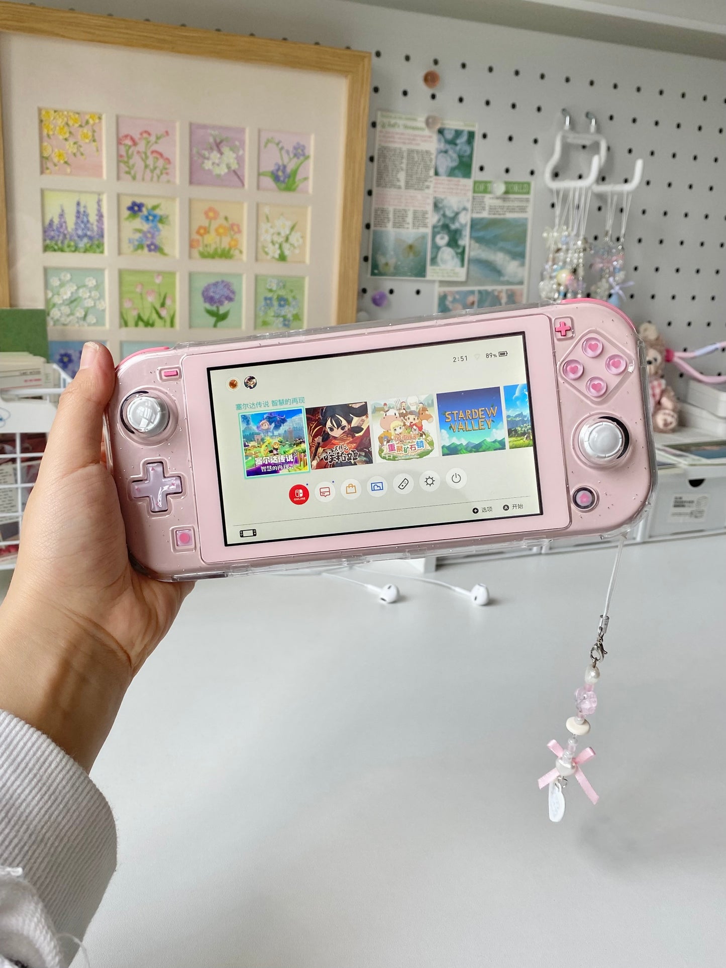 Blush Heart Custom Nintendo Switch Lite