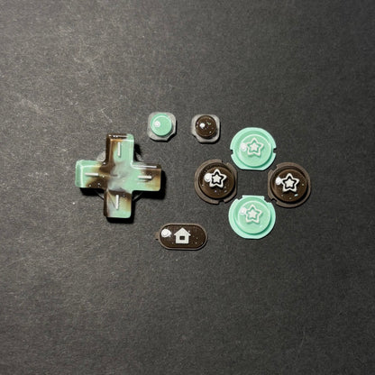 Mint Chocolate Star Resin Buttons for New 3DS XL
