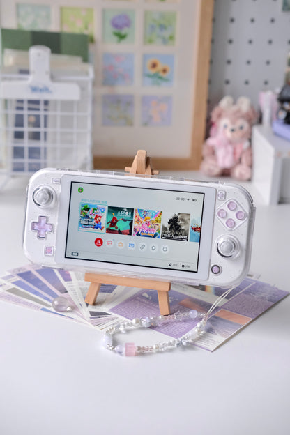 Pearlescent Pink Purple Resin Buttons for Nintendo Switch Lite