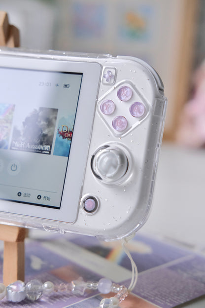 Pearlescent Pink Purple Resin Buttons for Nintendo Switch Lite