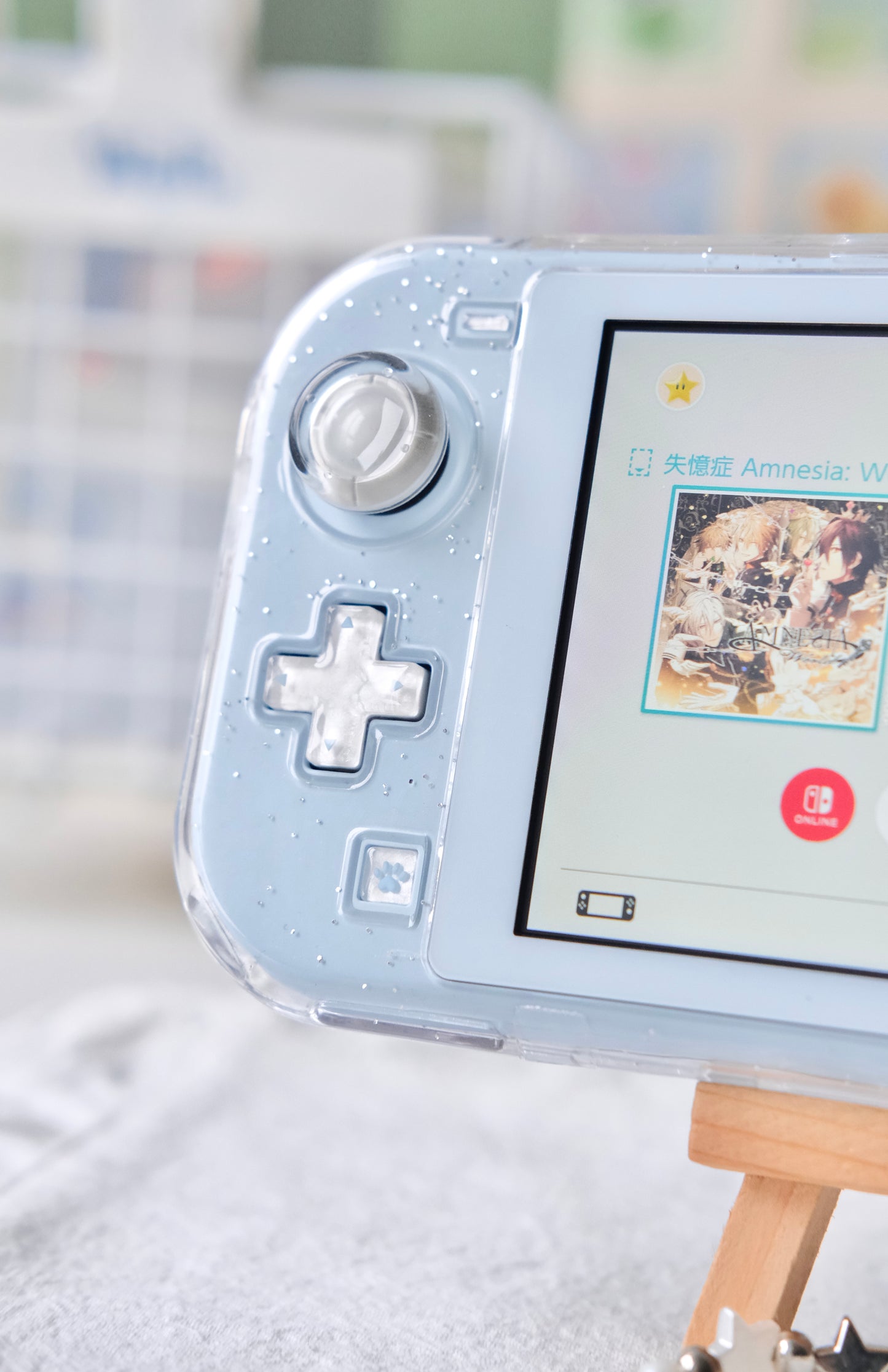 Black & White Pearl Paw Resin Buttons for Switch Lite