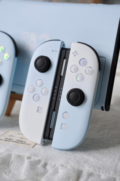 Blue & White Frosted Custom Joy-Con 2 Set for Switch 2
