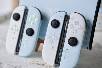Blue & White Frosted Custom Joy-Con 2 Set for Switch 2