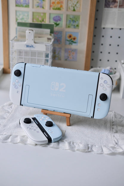 Blue & White Frosted Custom Joy-Con 2 Set for Switch 2