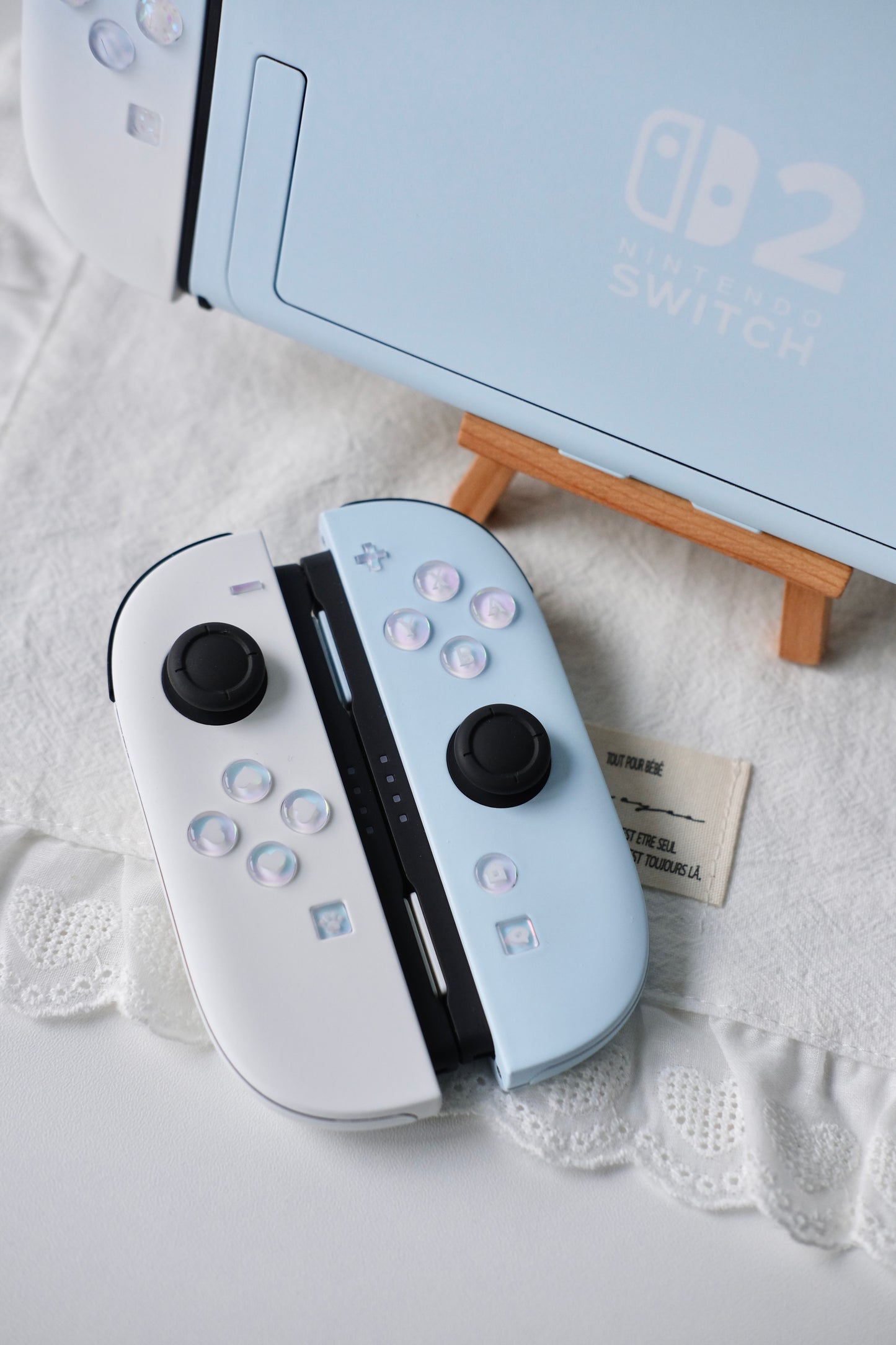 Blue & White Frosted Custom Joy-Con 2 Set for Switch 2