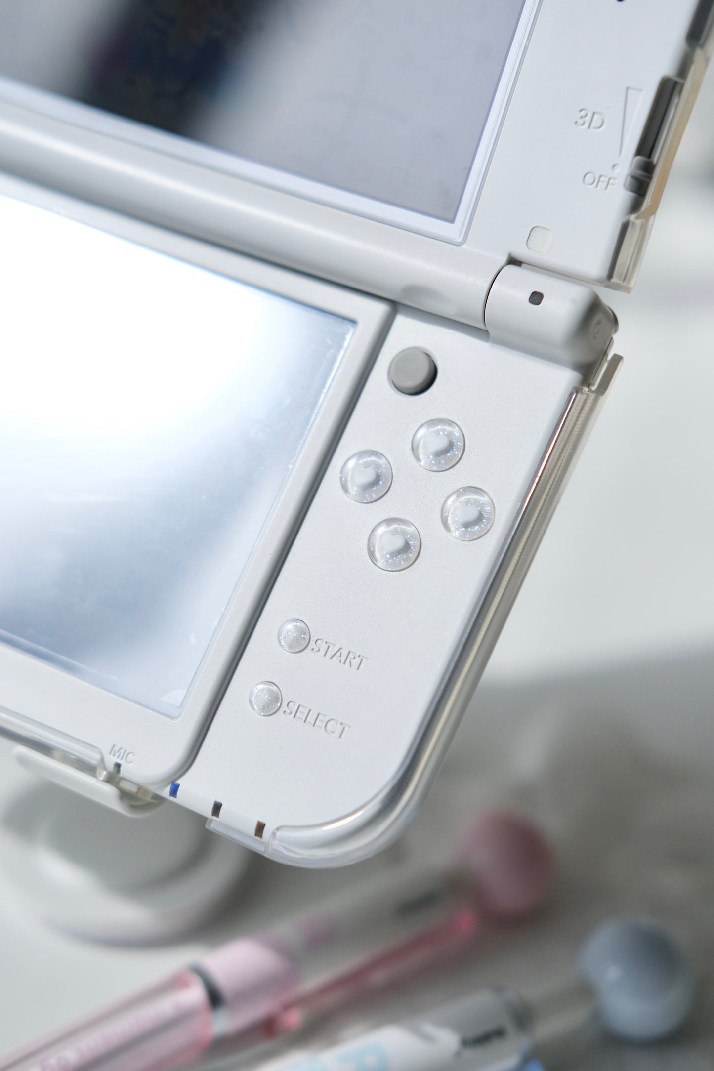 Snow Heart Buttons for New 3DS XL