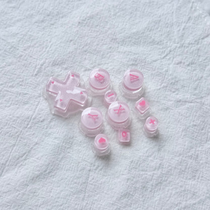 Sweet Pink Glitter Buttons for Switch Pro 2