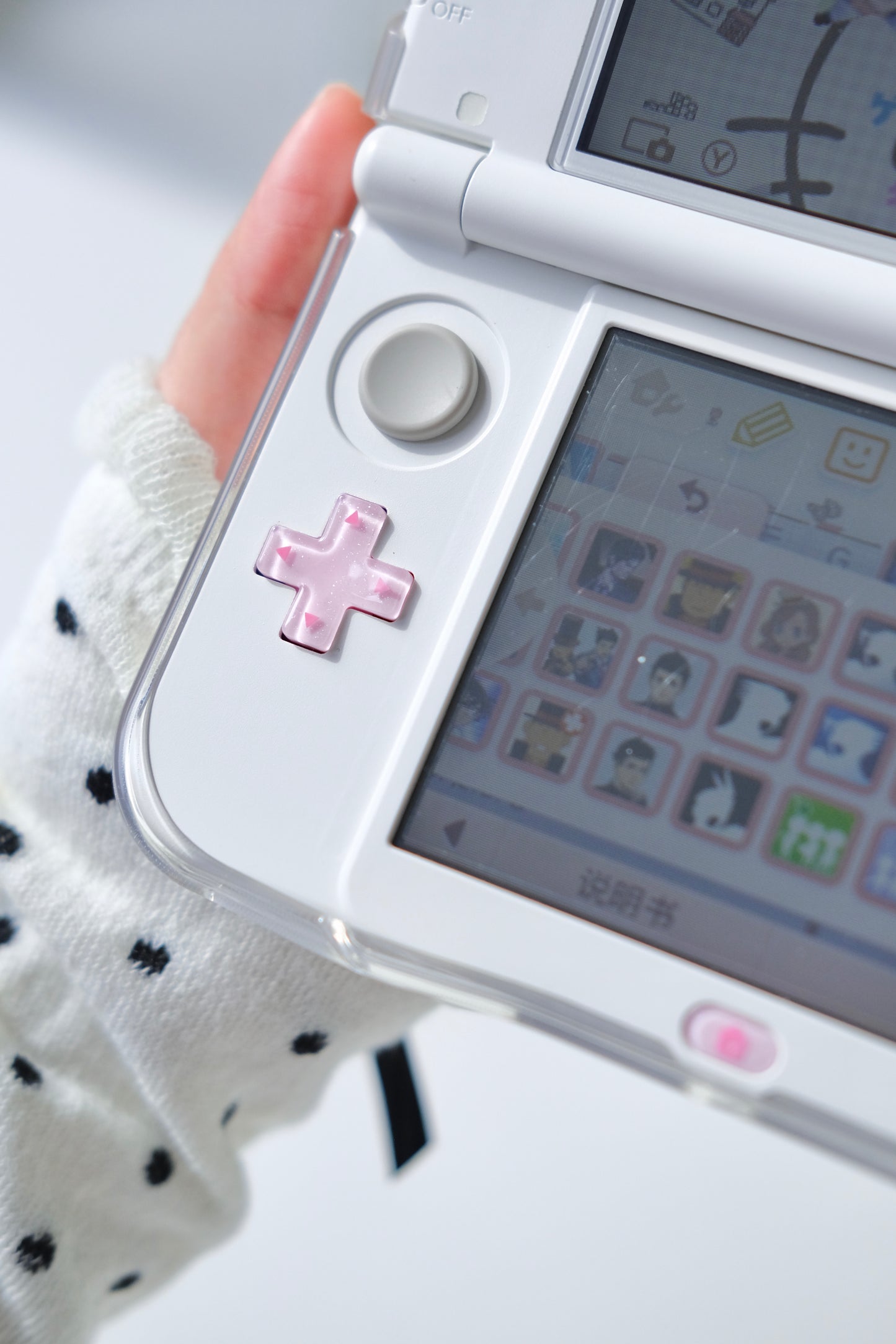 Pink Heart Resin Buttons for New 3DS XL