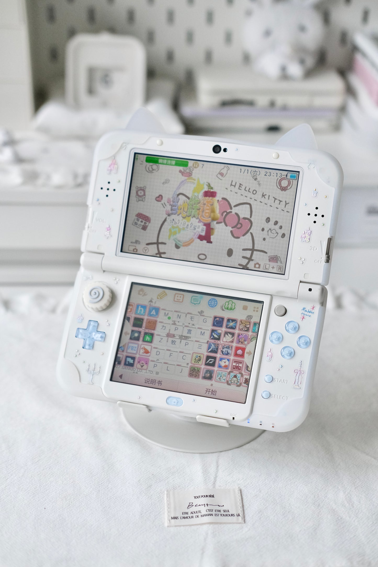 Blue Crystal Wing & Star Buttons for New Nintendo 3DS XL
