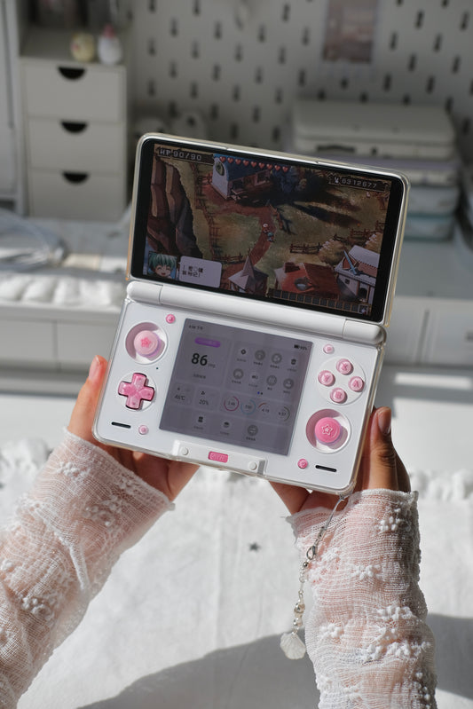 Pink Candy Buttons & Two-Tone Star Thumbstick Caps for AYN Thor