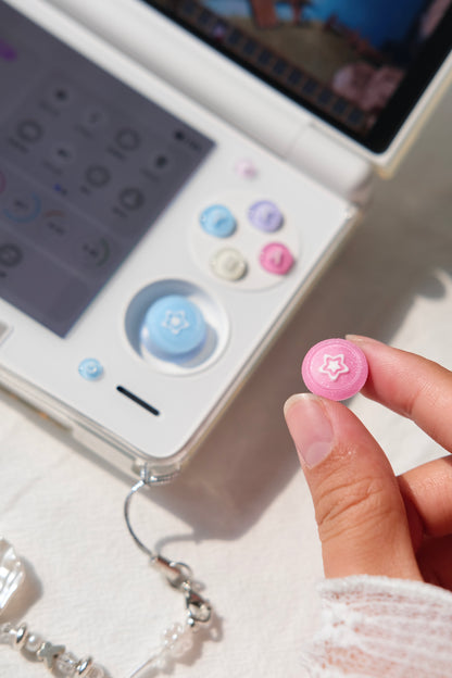 Pastel Rainbow Star Buttons & Thumbstick Caps for AYN Thor