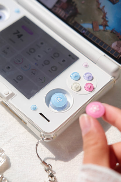 Pastel Rainbow Star Buttons & Thumbstick Caps for AYN Thor