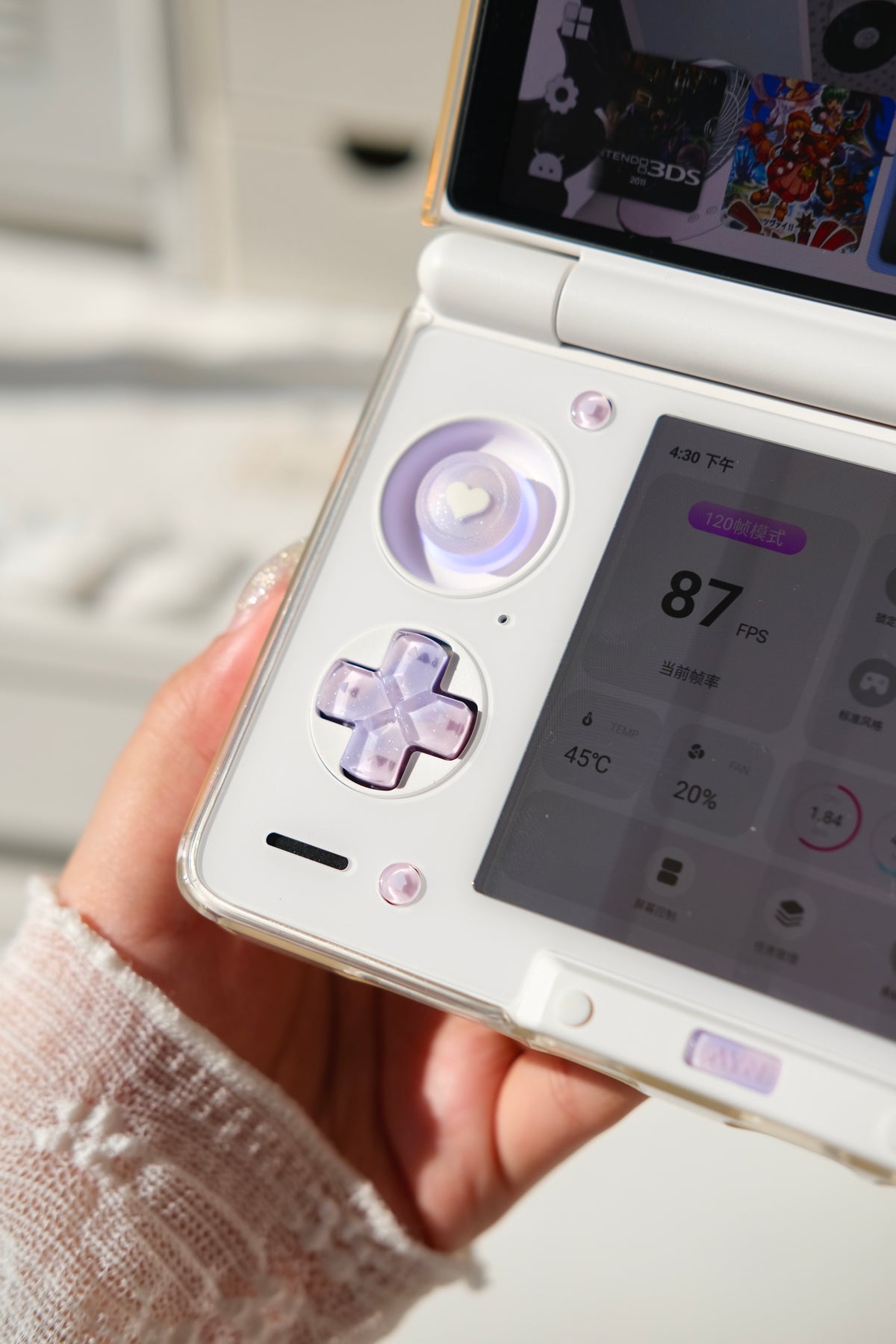 Blush Lavender Hearts | AYN Thor Buttons & Thumbsticks