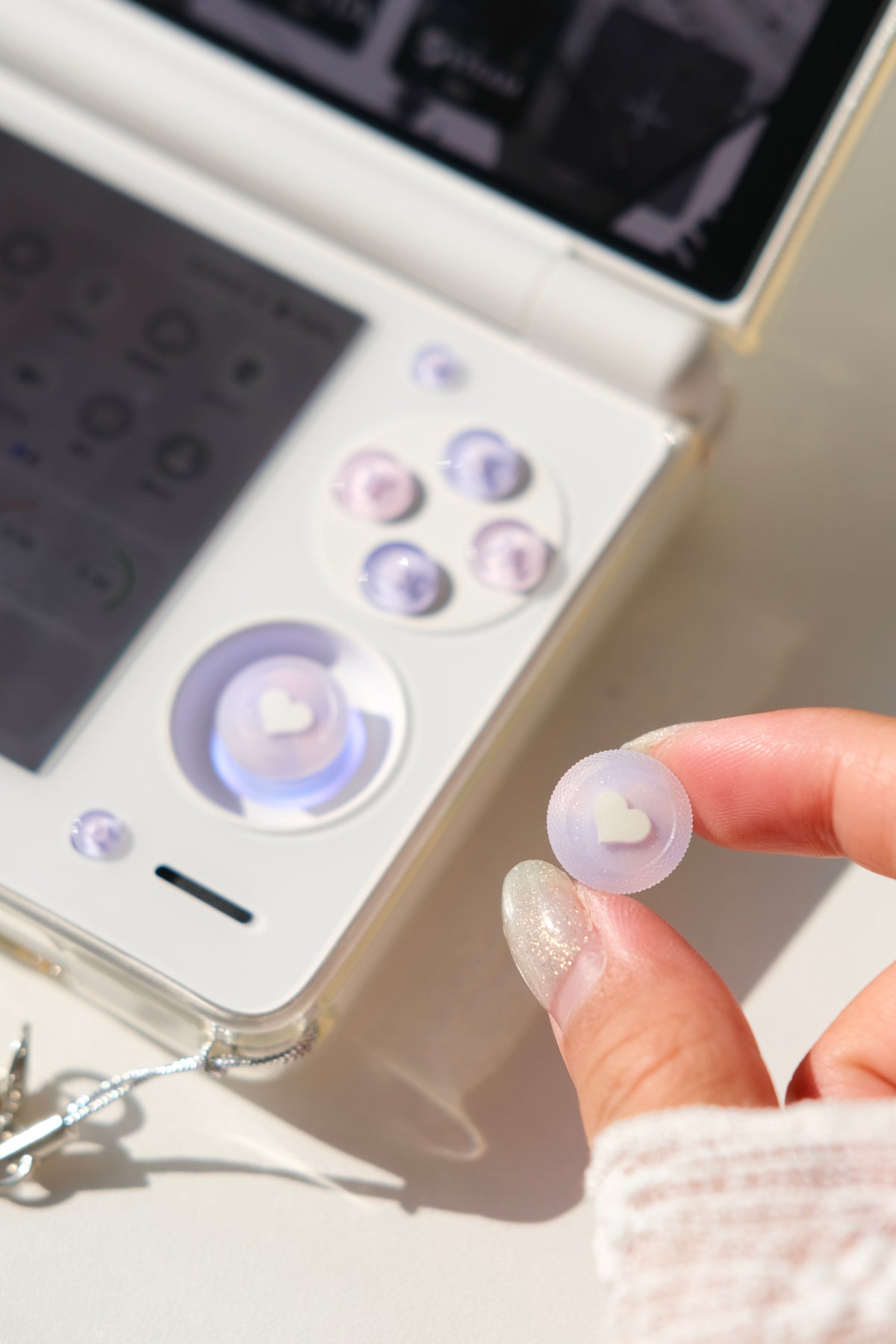 Blush Lavender Hearts | AYN Thor Buttons & Thumbsticks