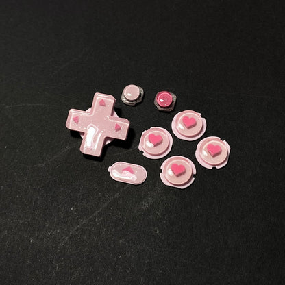 Pink Heart Resin Buttons for New 3DS XL