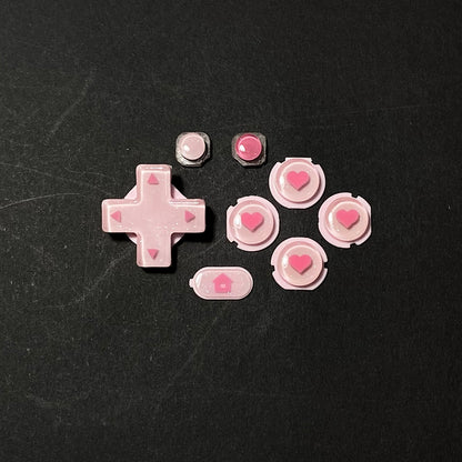 Pink Heart Resin Buttons for New 3DS XL