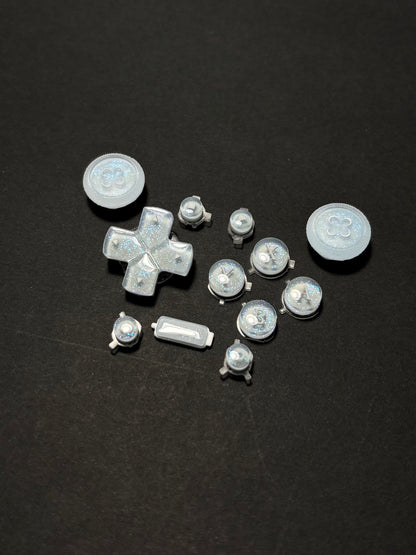 Crystal Moon Jellyfish Buttons & Aqua Glitter Thumbstick Caps for AYN Thor