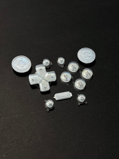 Crystal Moon Jellyfish Buttons & Aqua Glitter Thumbstick Caps for AYN Thor