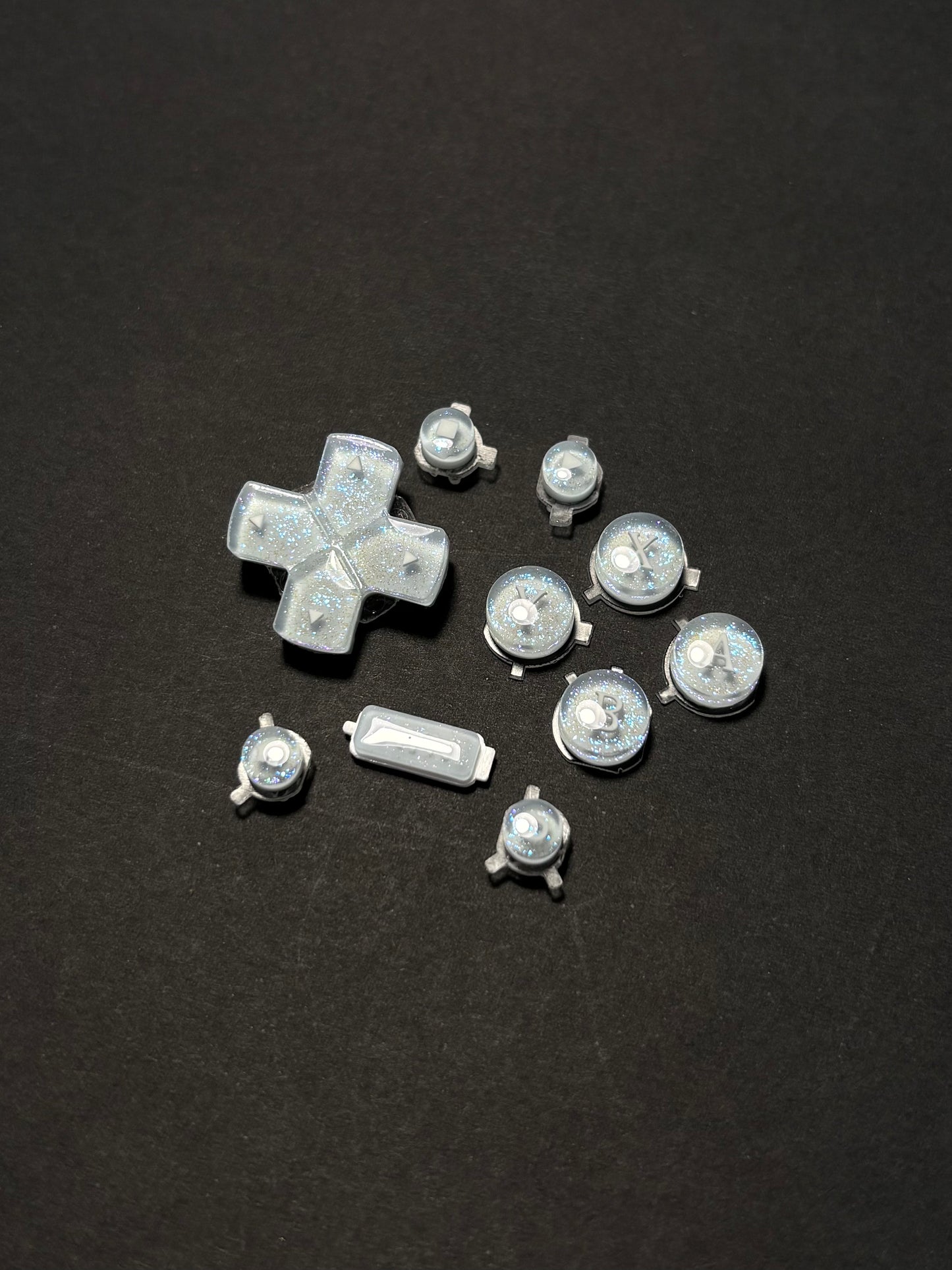 Crystal Moon Jellyfish Buttons & Aqua Glitter Thumbstick Caps for AYN Thor
