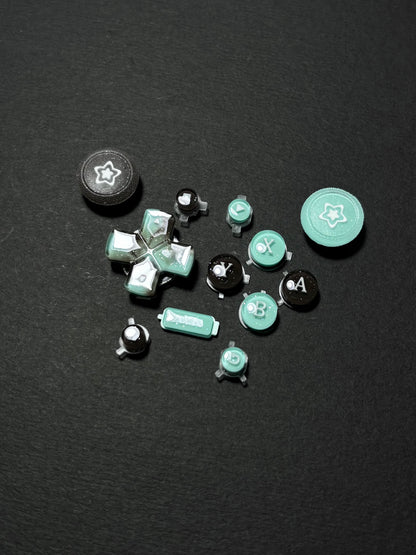 Mint Chocolate Star Button & Thumbstick Cap Set for AYN Thor