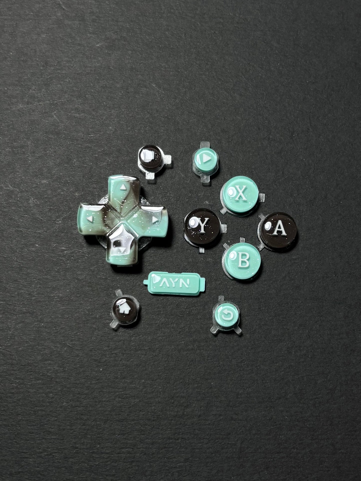 Mint Chocolate Star Button & Thumbstick Cap Set for AYN Thor