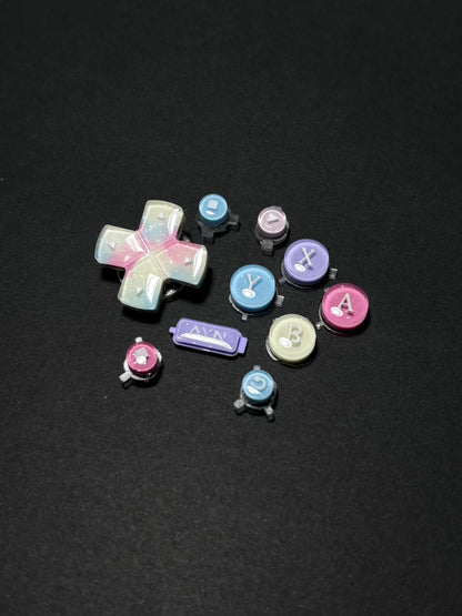 Pastel Rainbow Star Buttons & Thumbstick Caps for AYN Thor