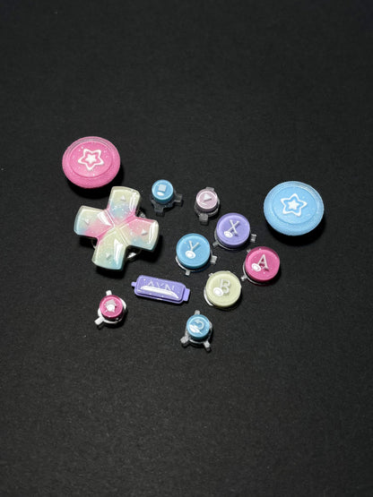 Pastel Rainbow Star Buttons & Thumbstick Caps for AYN Thor