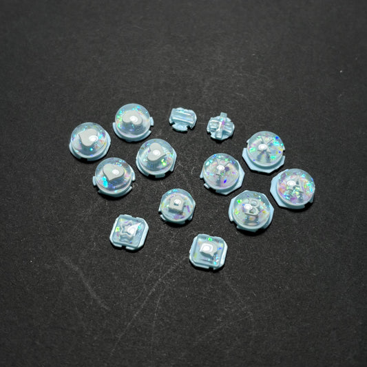 Iridescent Blue Resin Buttons for Switch 2