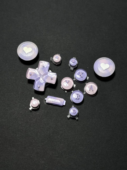 Blush Lavender Hearts | AYN Thor Buttons & Thumbsticks
