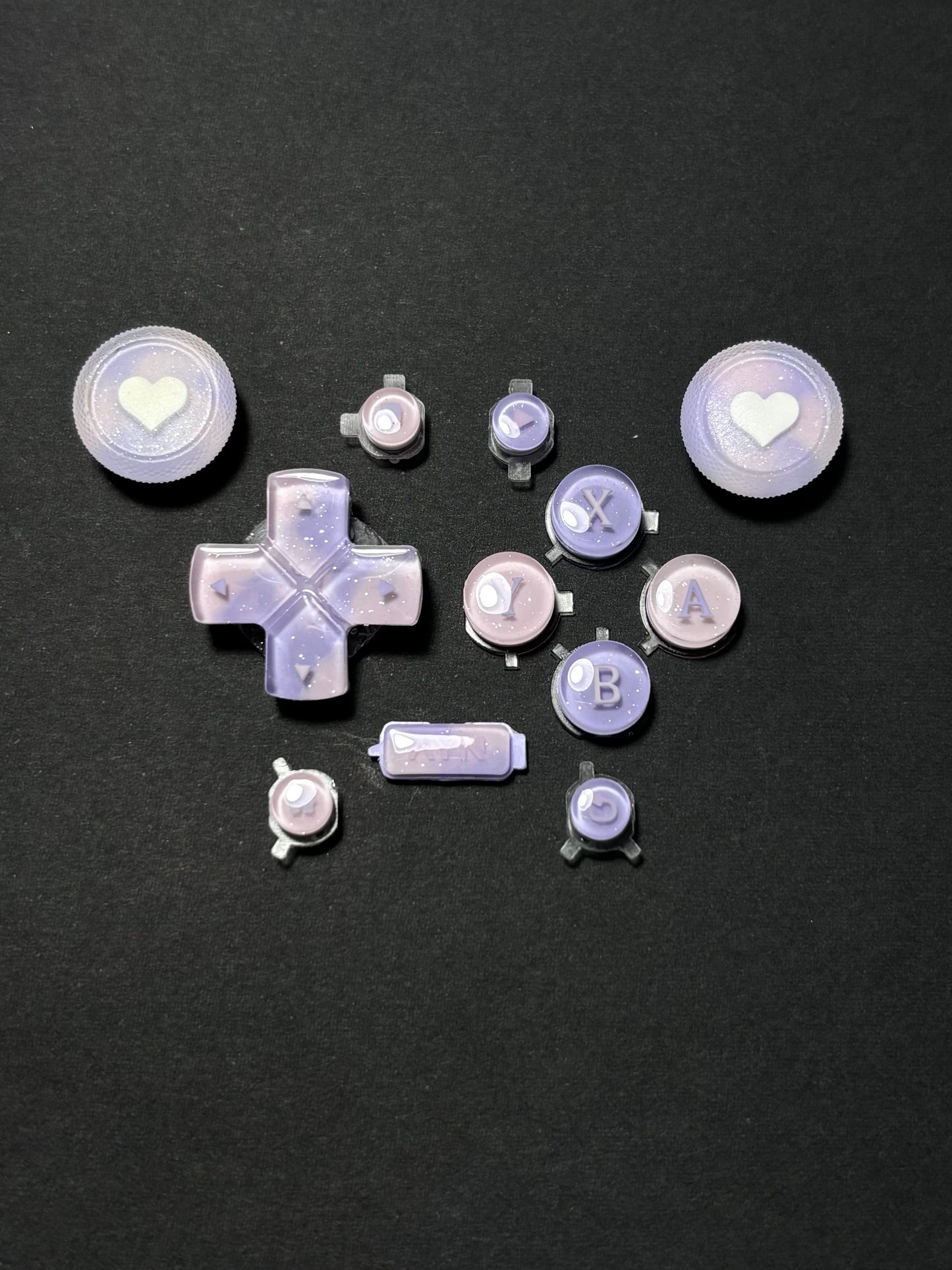 Blush Lavender Hearts | AYN Thor Buttons & Thumbsticks