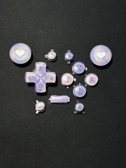 Blush Lavender Hearts | AYN Thor Buttons & Thumbsticks