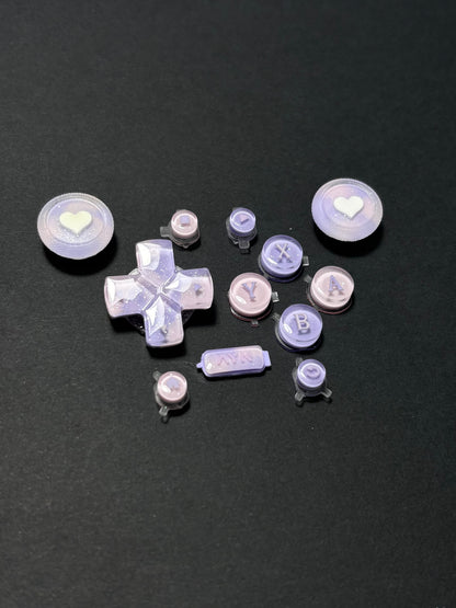 Blush Lavender Hearts | AYN Thor Buttons & Thumbsticks