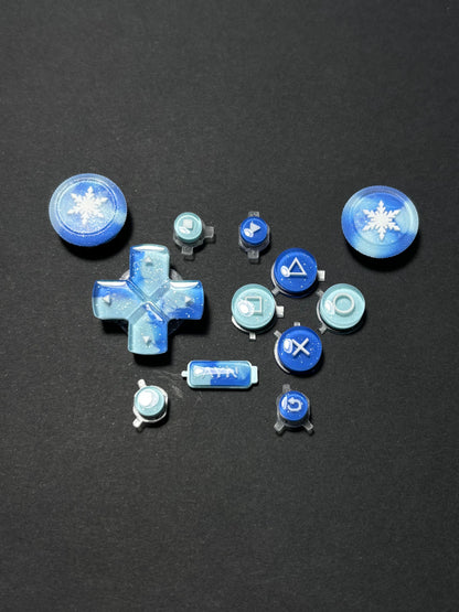 Ice Blue Snowflake Buttons & Thumbstick Caps for AYN Thor