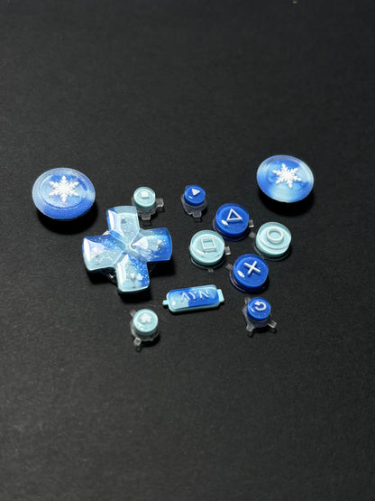 Ice Blue Snowflake Buttons & Thumbstick Caps for AYN Thor