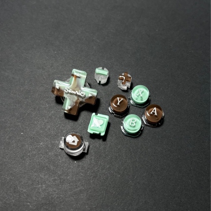 Mint Chocolate Resin Buttons for Switch Lite