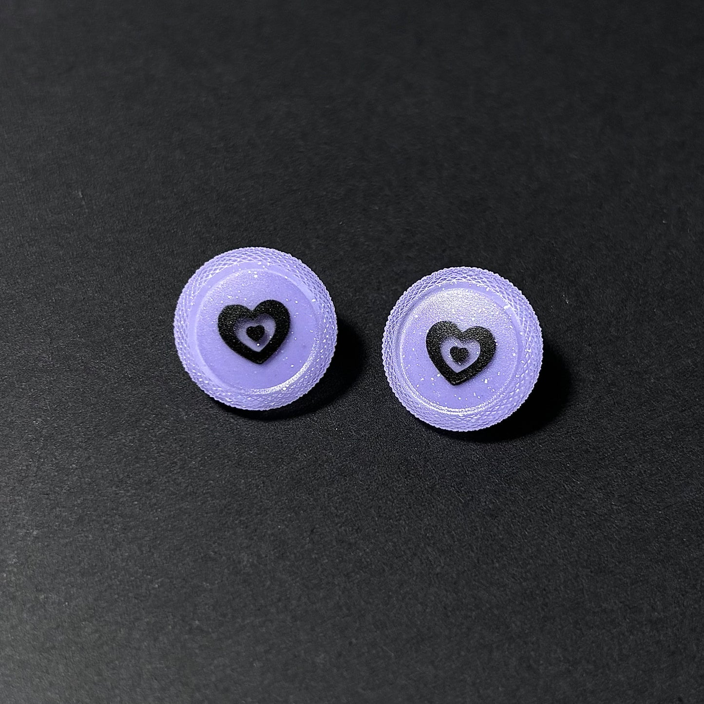 Midnight Lavender Hearts | AYN Thor Buttons & Thumbsticks