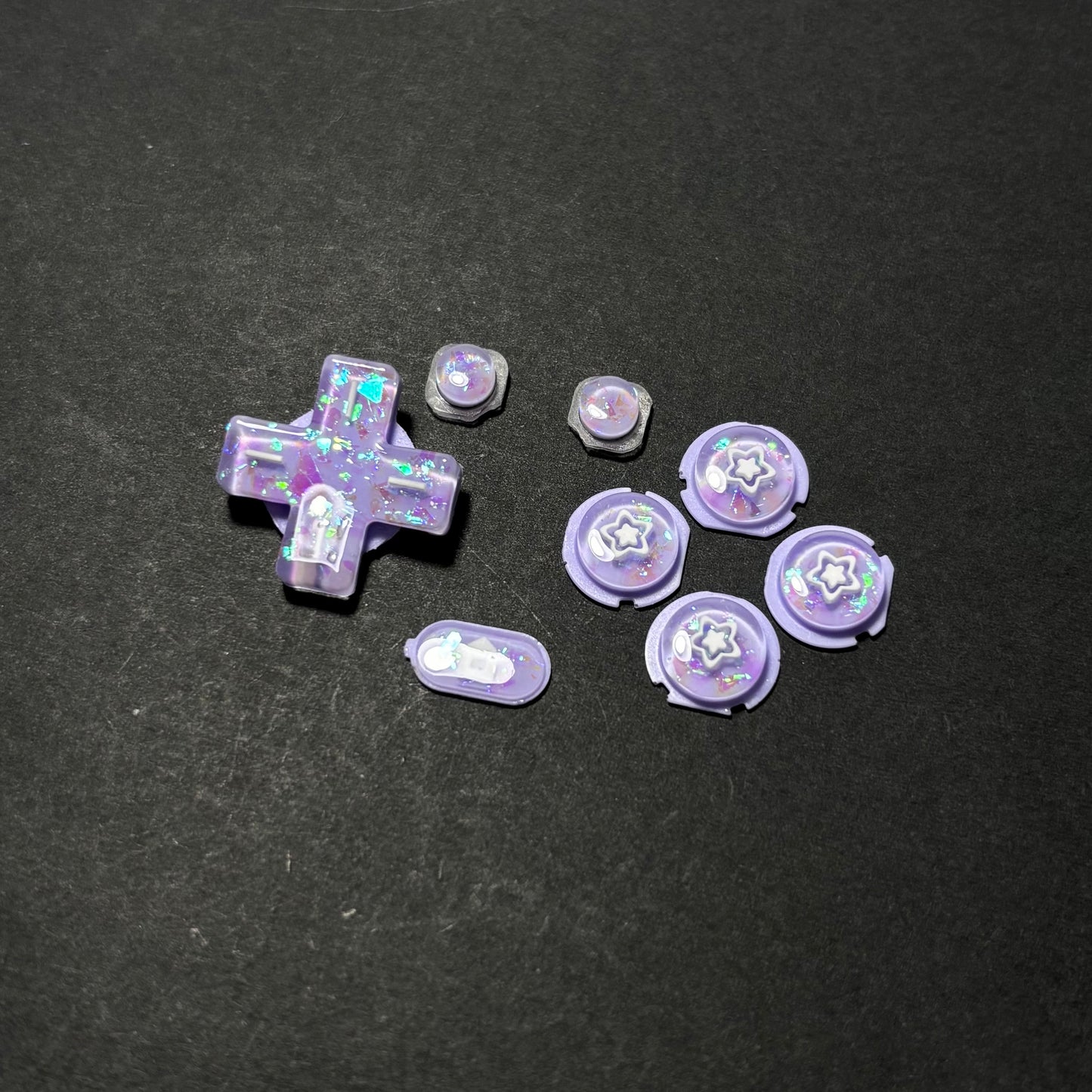 Lavender Starry Resin Buttons for New 3DS XL