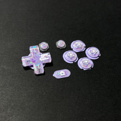 Purple Opal Shimmer Star Resin Buttons for New Nintendo 3DS XL